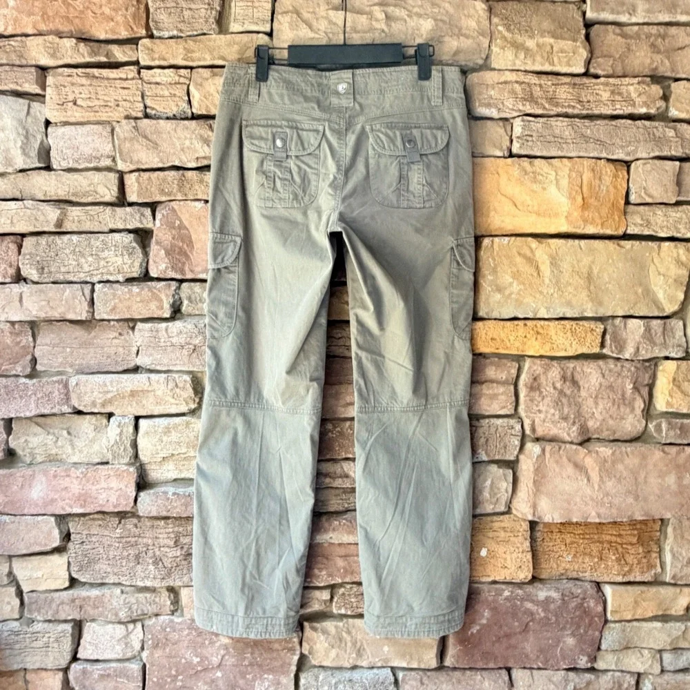Kuhl Womens 6 Short Cargo Pants Olive Green Roll Up Convertible Hiking Utility